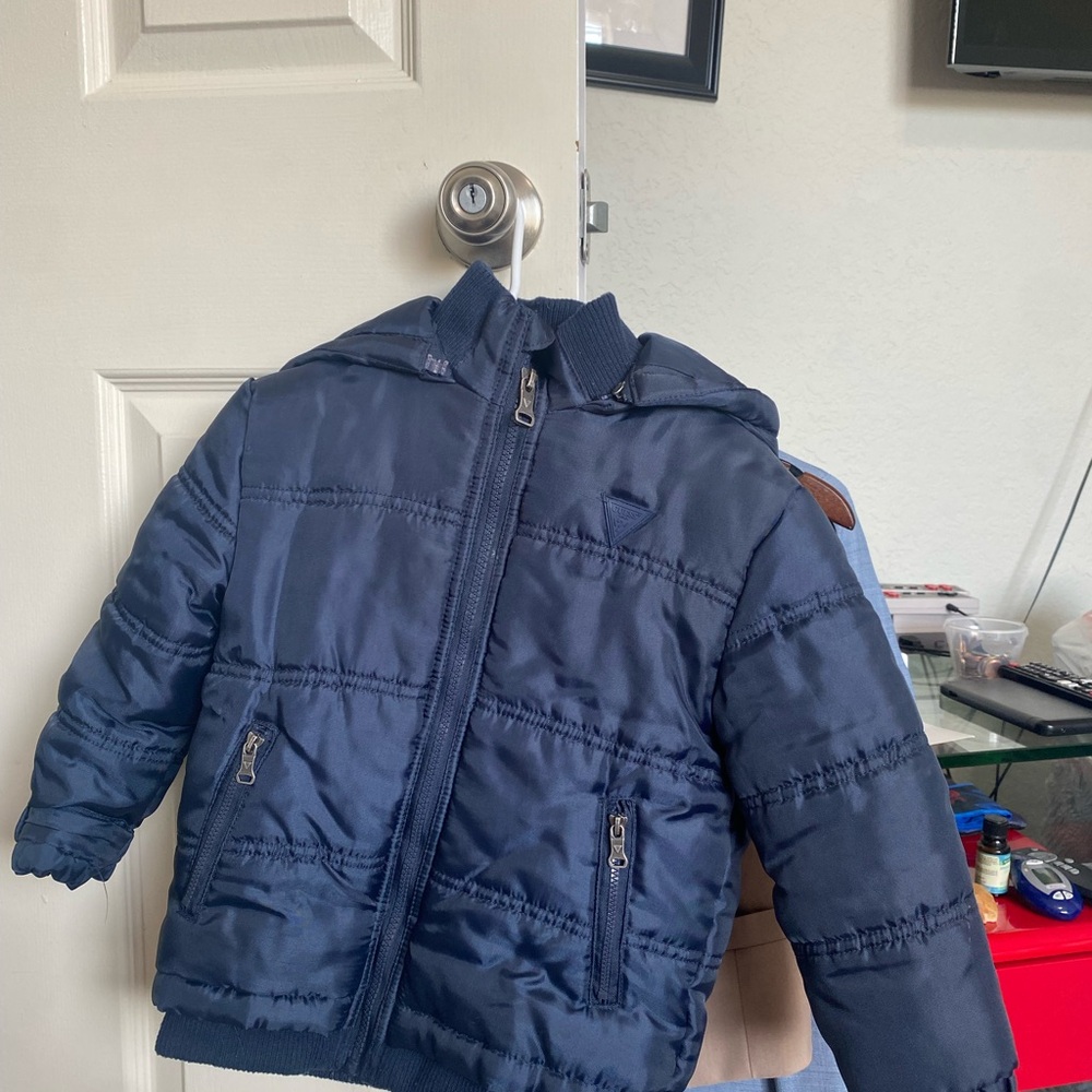 Guess Dark Blue Kids Puffer Jacket